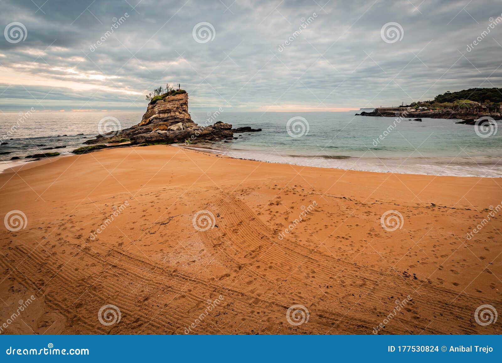 camello beach in santander, cantabria, spain